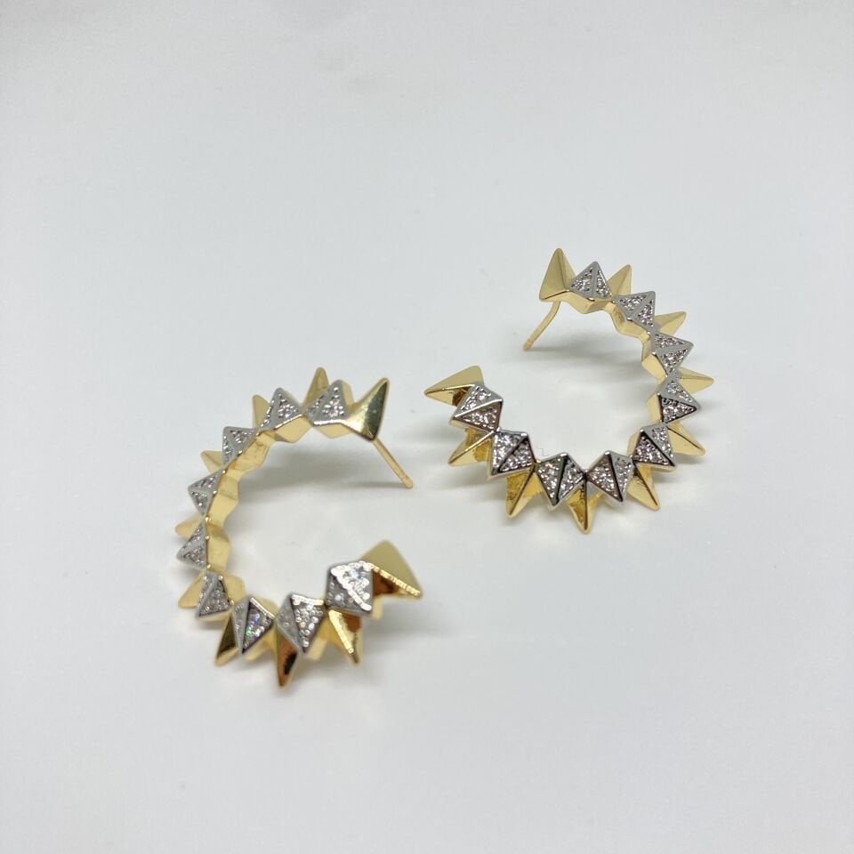 Jewelry 14K Altın Kaplama Tasarım Küpe