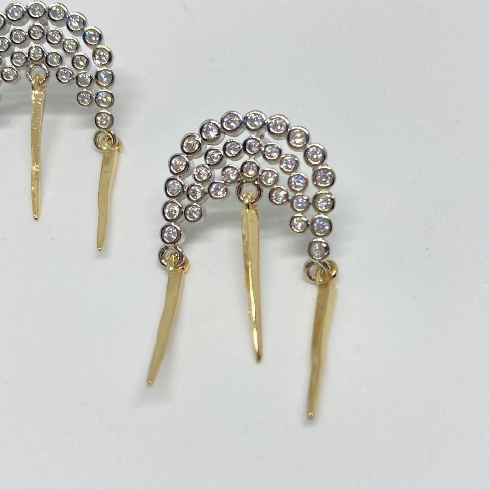 Jewelry 14K Altın Kaplama Tasarım Küpe