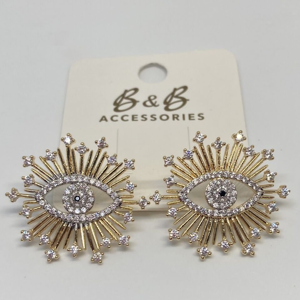 Jewelry 14K Altın Kaplama Tasarım Küpe