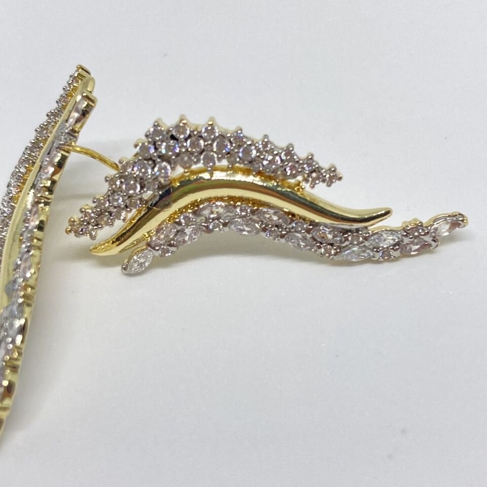 Jewelry 14K Altın Kaplama Tasarım Küpe