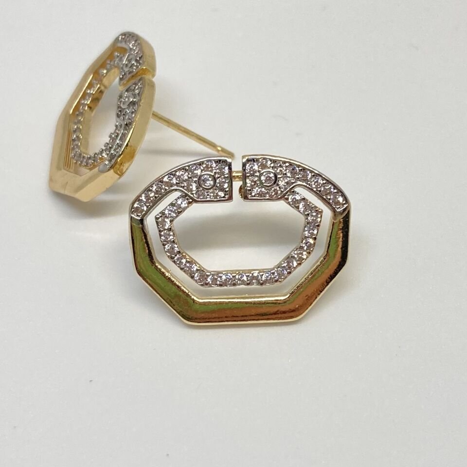Jewelry 14K Altın Kaplama Tasarım Küpe