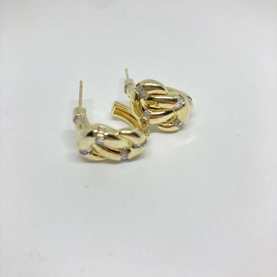 Jewelry 14K Altın Kaplama Tasarım Küpe