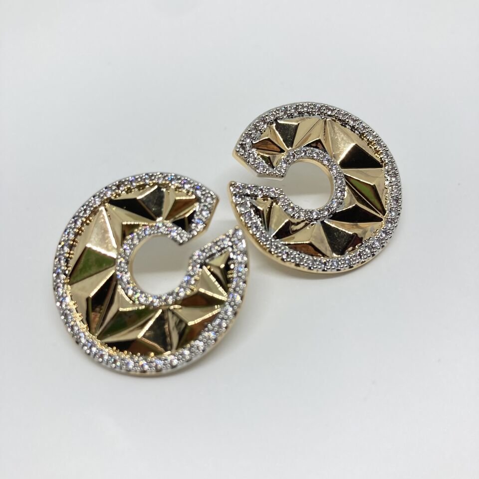Jewelry 14K Altın Kaplama Tasarım Küpe