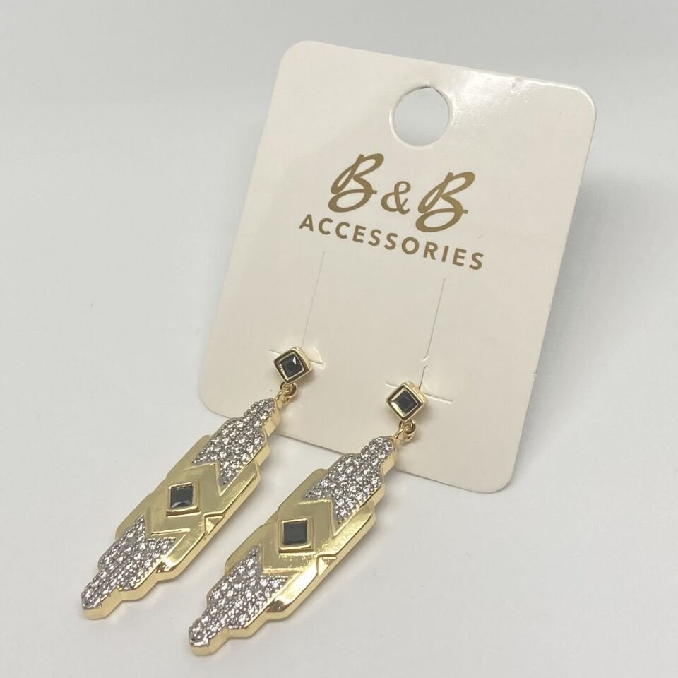 Jewelry 14K Altın Kaplama Tasarım Küpe