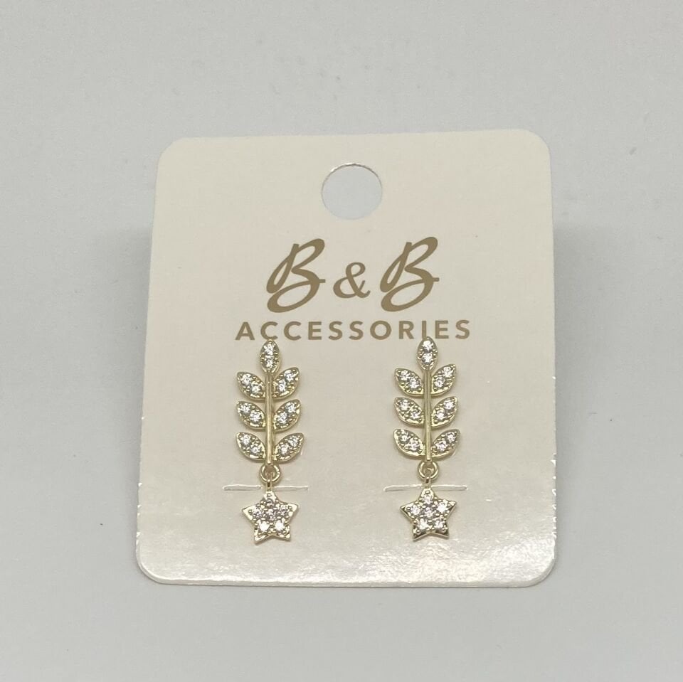 CM Jewelry 14K Altın Kaplama Küpe
