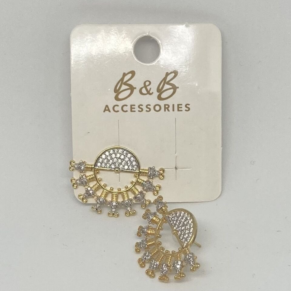 Jewelry 14K Altın Kaplama Tasarım Küpe