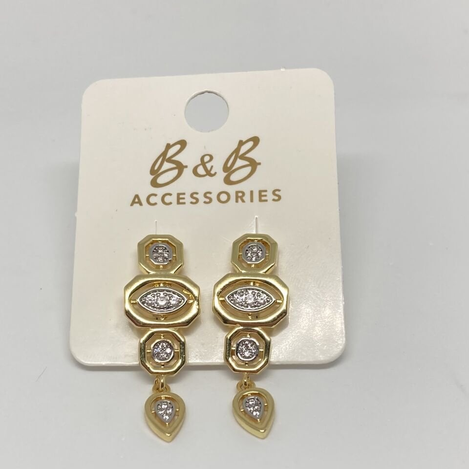 Jewelry 14K Altın Kaplama Tasarım Küpe