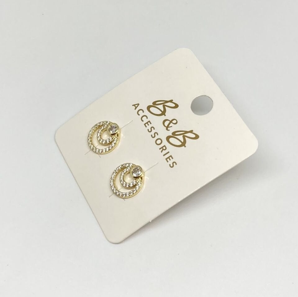 CM Jewelry 14K Altın Kaplama Küpe