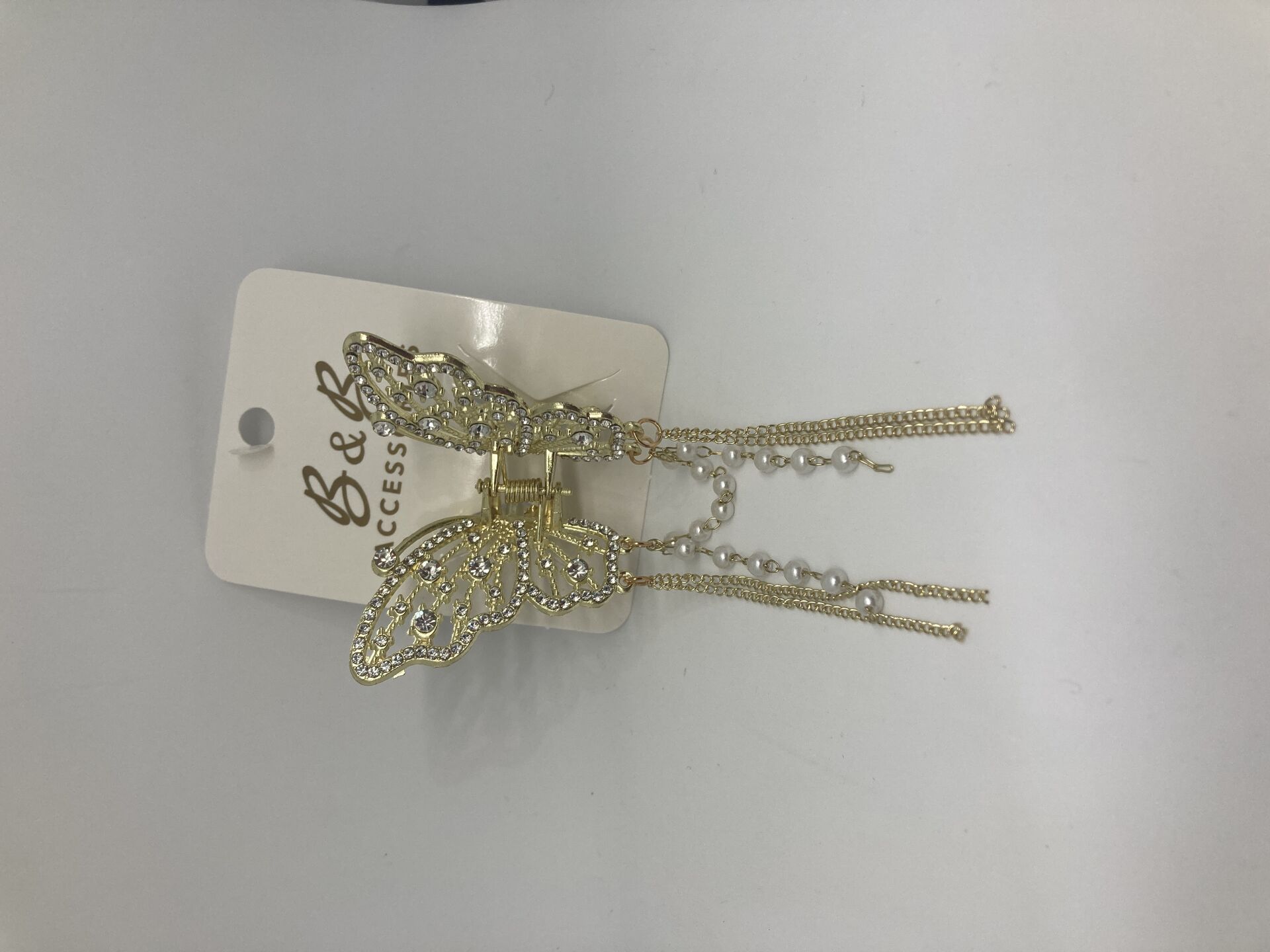 Taşlı Sallantılı İncili Mandal Metal Toka