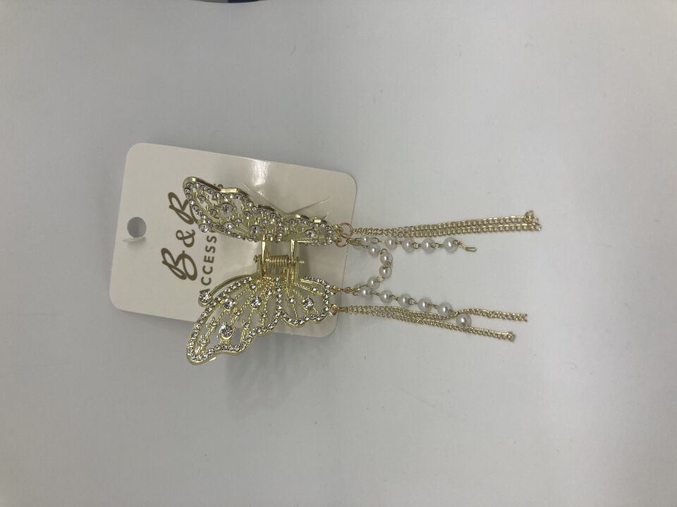 Taşlı Sallantılı İncili Mandal Metal Toka
