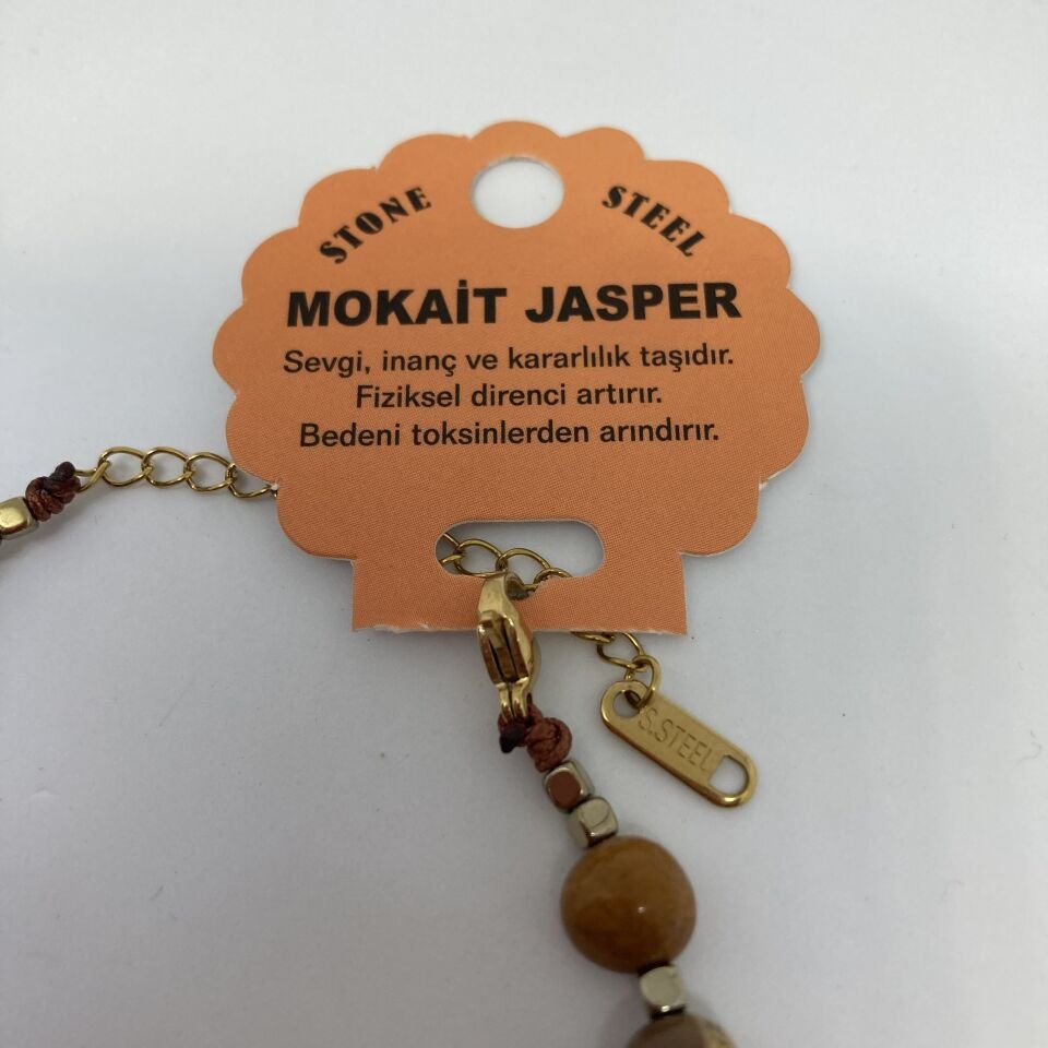 Mokalit Jasper Doğal Taş Bileklik