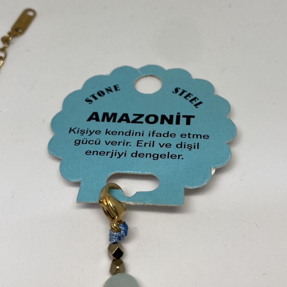 Amazonit Doğal Taş Bileklik