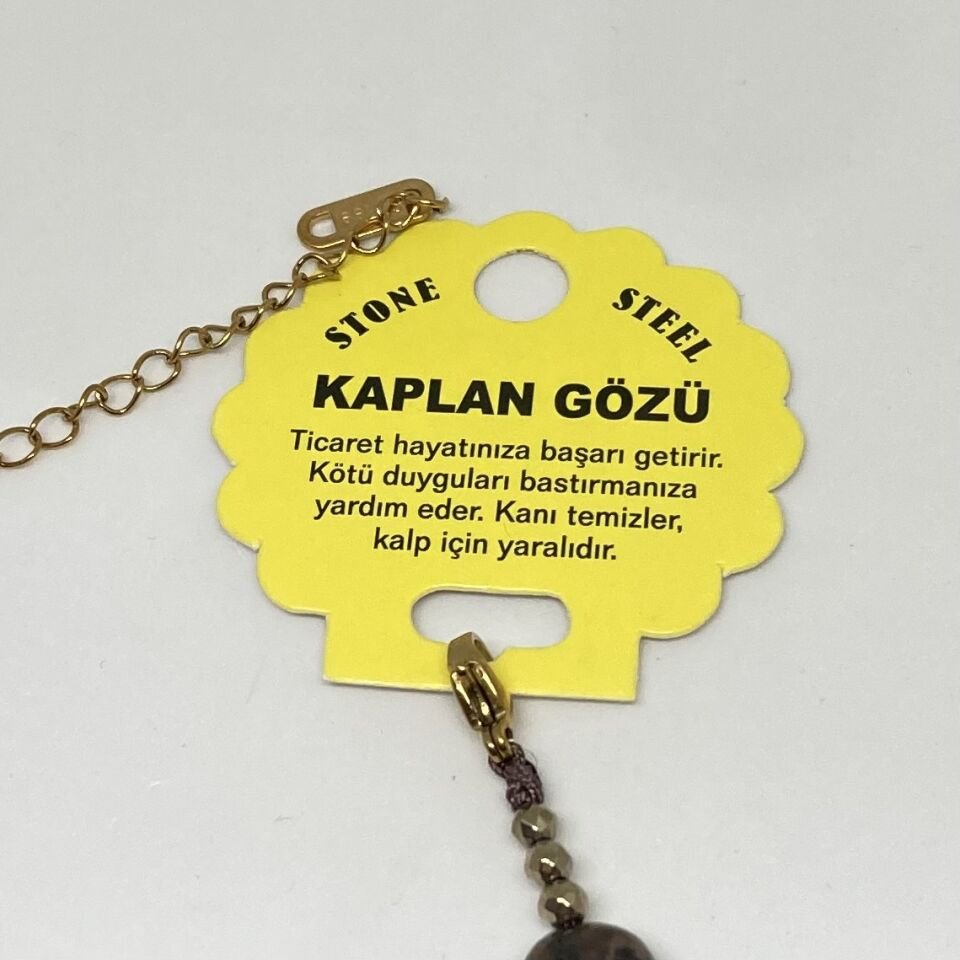 Kaplan Gözü Doğal Taş Bileklik