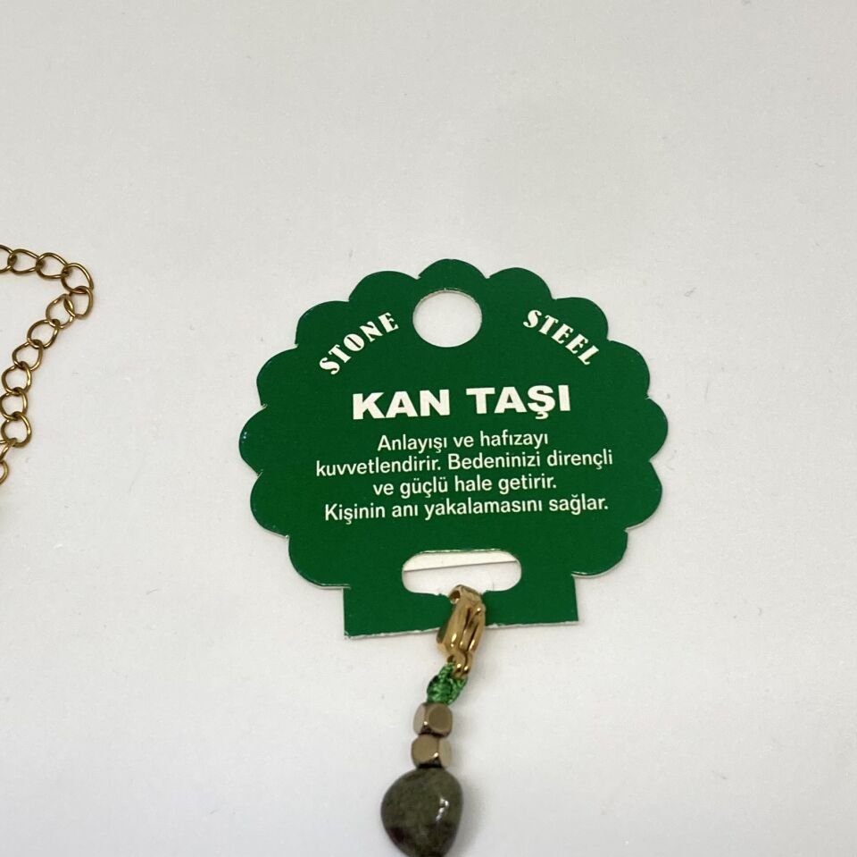 Kan Taşı Doğal  Taş Bileklik