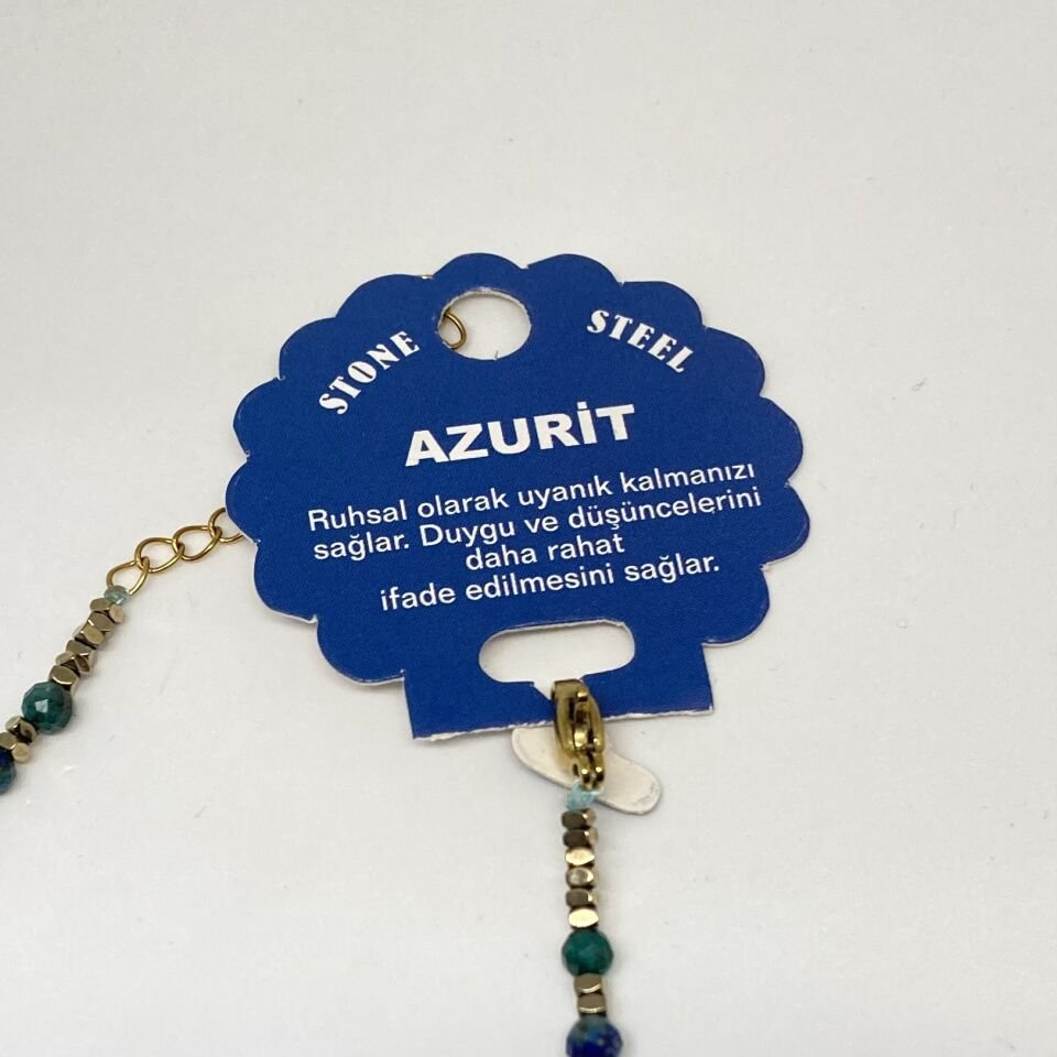 Azurit Doğal  Taş Bileklik