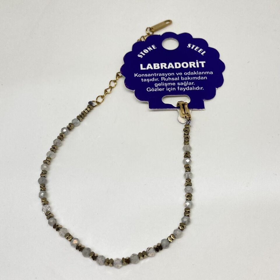 Labradorit Doğal  Taş Bileklik