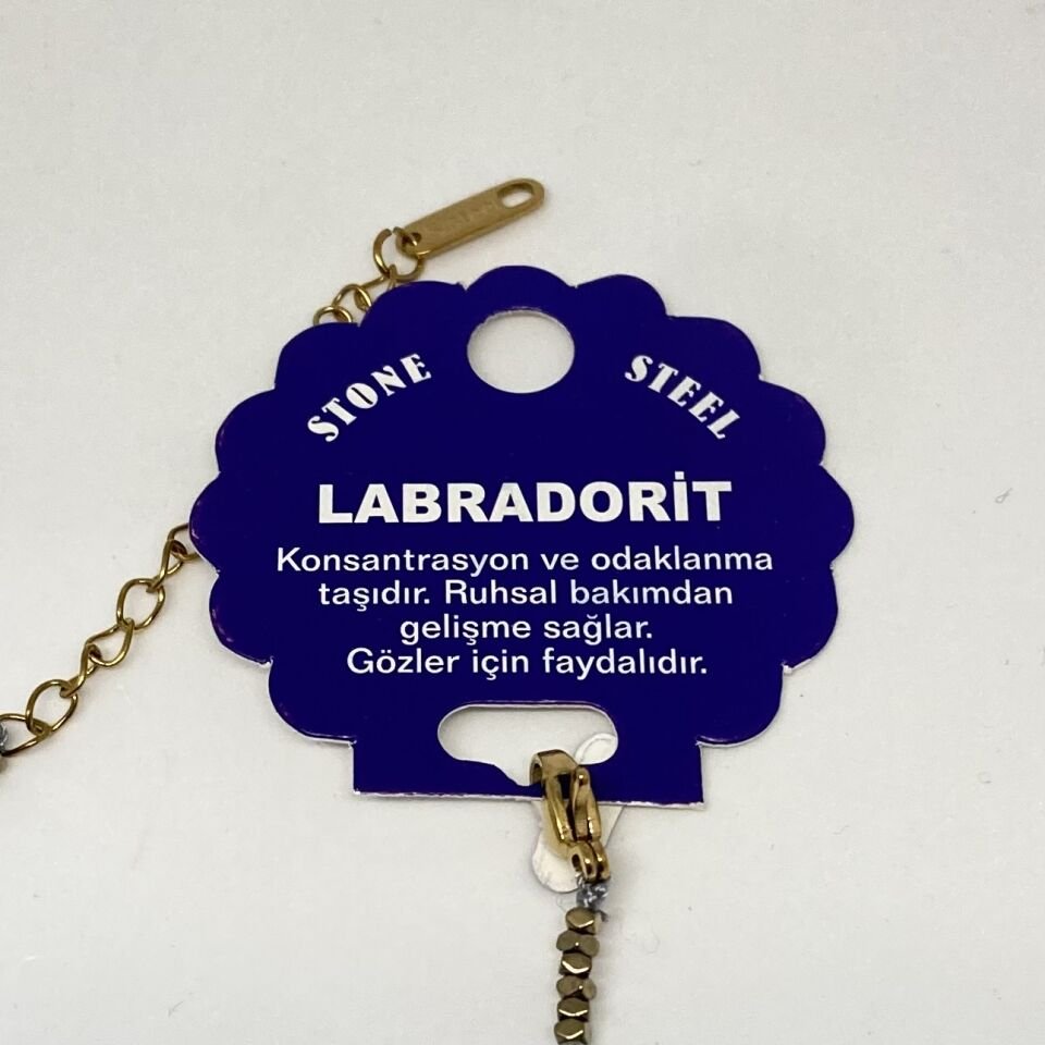 Labradorit Doğal  Taş Bileklik
