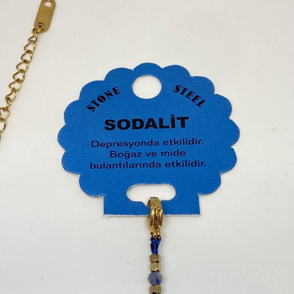 Sodalit Doğal  Taş Bileklik