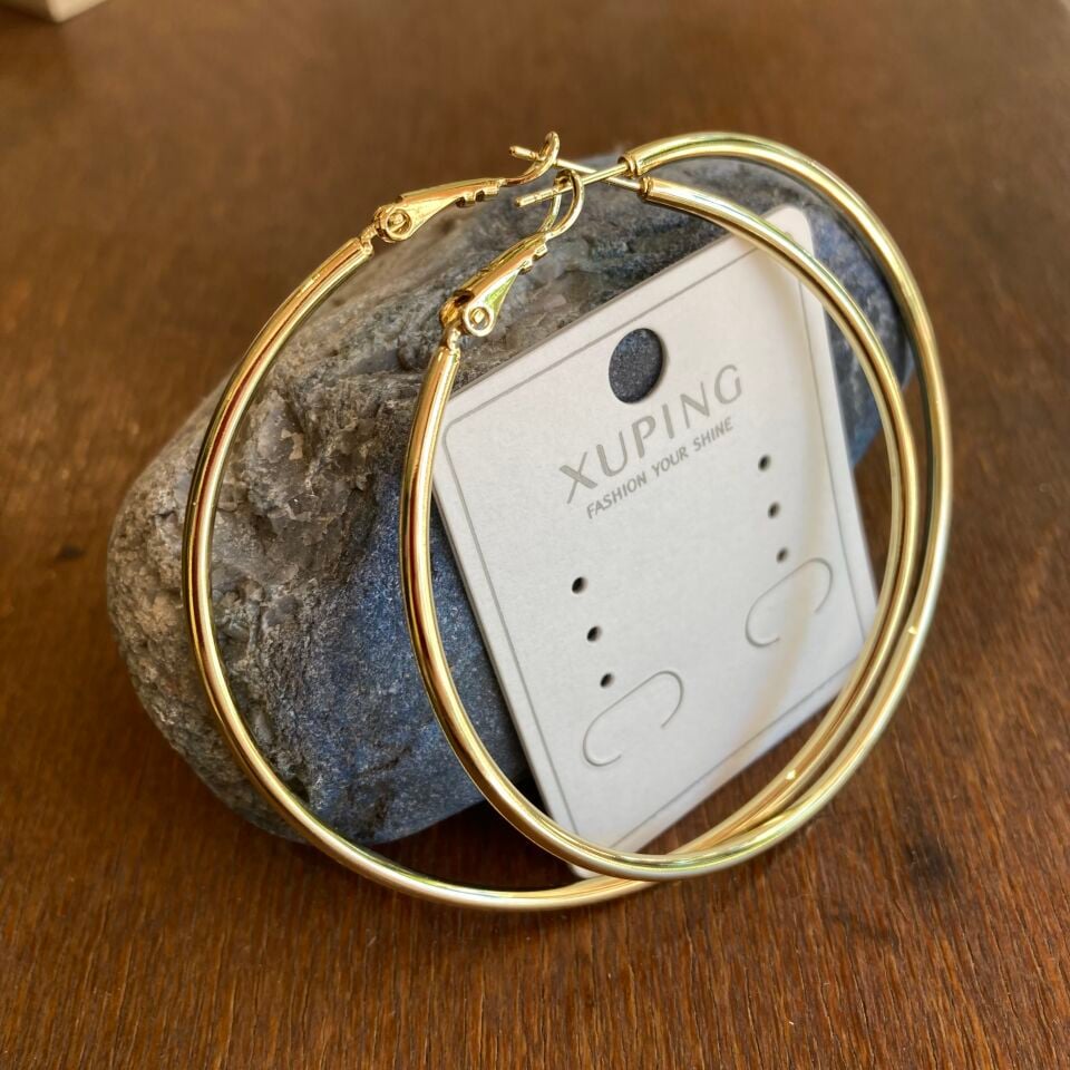 Xuping 14K Altın Kaplama Küpe(60mm)